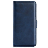 iPhone 14 Pro Leather Wallet Case & Magnetic Lock - Blue