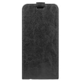 iPhone 14 Pro vertical Flip Leather Case w. Card Holder - Black