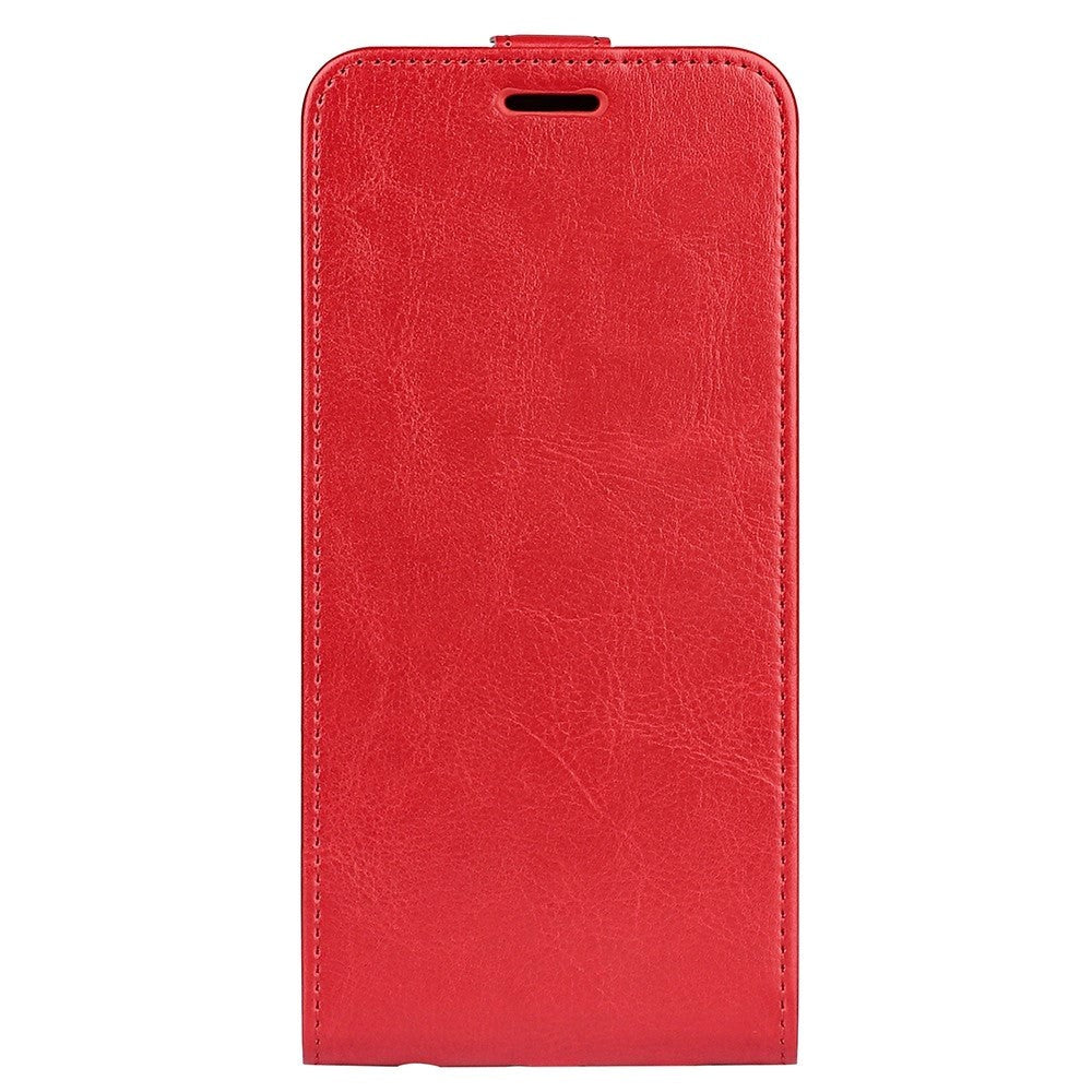 iPhone 14 Pro vertical Flip Leather Case w. Card Holder - Red