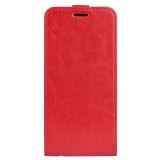 iPhone 14 Pro vertical Flip Leather Case w. Card Holder - Red