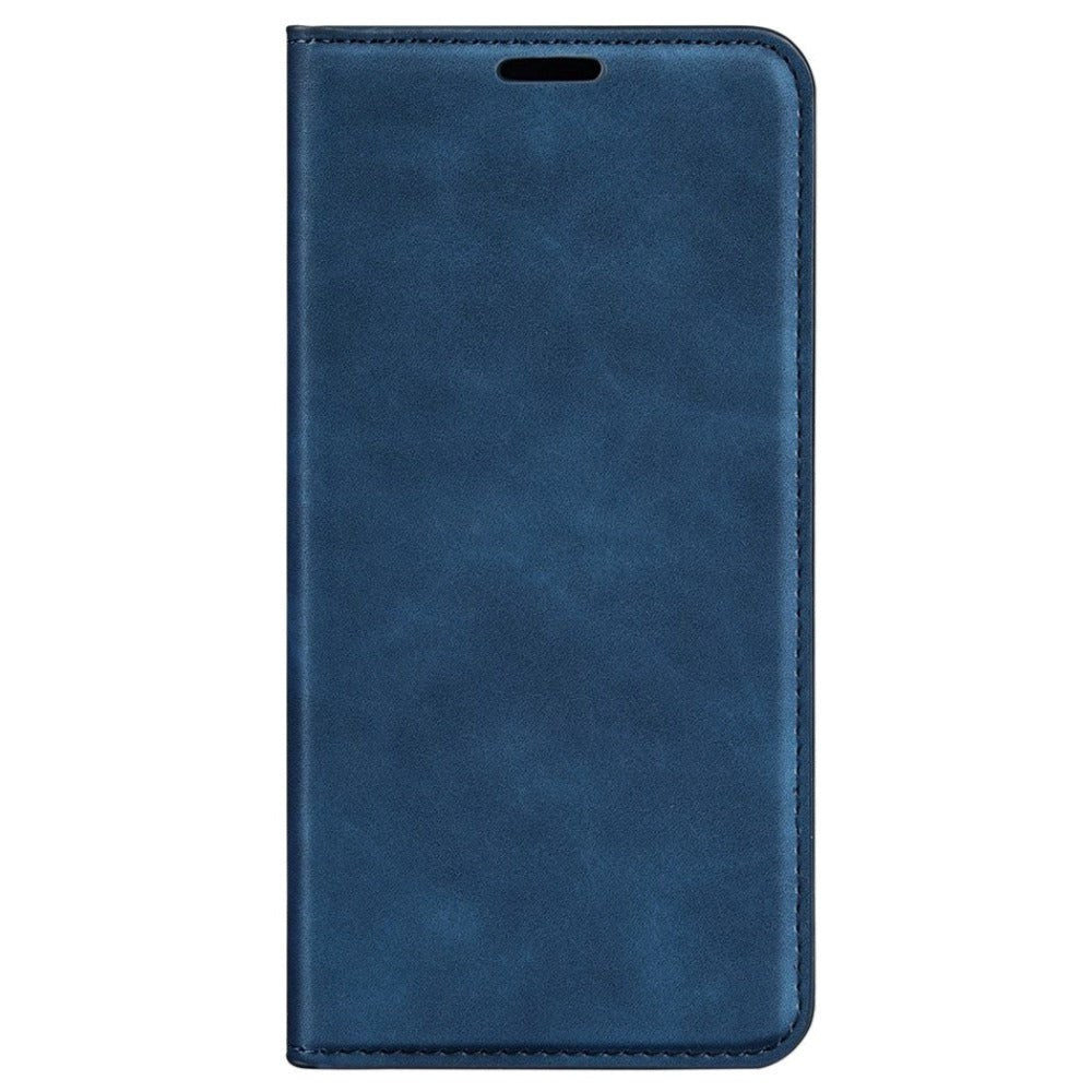 iPhone 14 Pro Leather Wallet Flip Case & Magnetic Lock - Blue