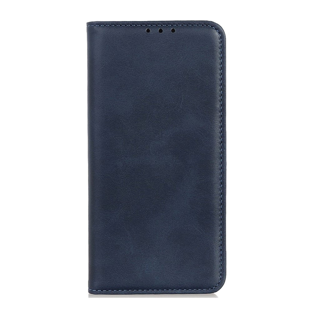 iPhone 14 Leather Wallet Case & Magnetic Lock - Blue