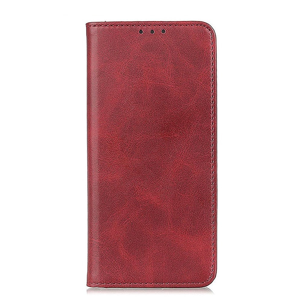 iPhone 14 Leather Wallet Case & Magnetic Lock - Red