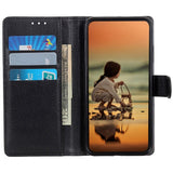 iPhone 14 Leather Case w. Magnetic Lock & Wallet - Black