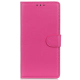 iPhone 14 Leather Case w. Magnetic Lock & Wallet - Pink