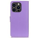 iPhone 14 Pro Leather Wallet Case & Kickstand - Purple