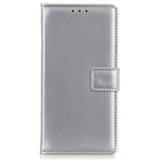 iPhone 14 Plus Leather Flip case with Card Holder - Silver