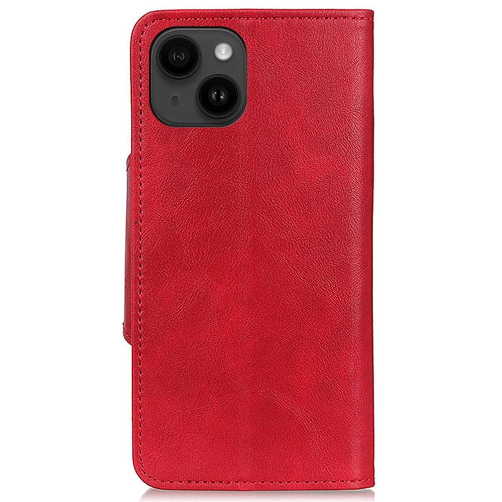 iPhone 14 Plus Leather Flip Case with Wallet - Red