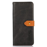 iPhone 14 Plus Khazneh Leather Flip Case with Wallet & Card Holder - Black