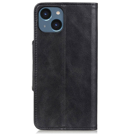 iPhone 14 Leather Flip Case with Wallet - Black