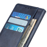 iPhone 14 Leather Flip Case with Wallet - Blue