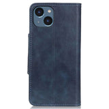 iPhone 14 Leather Flip Case with Wallet - Blue