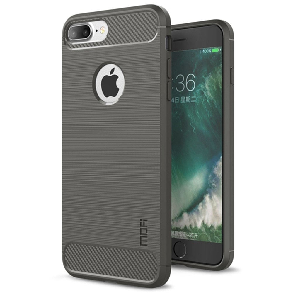 iPhone 7 Plus / 8 Plus Mofi Brewed Carbon Fiber Flexible Plastic Case - Grey