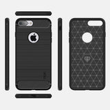 iPhone 7 Plus / 8 Plus Mofi Brewed Carbon Fiber Flexible Plastic Case - Red