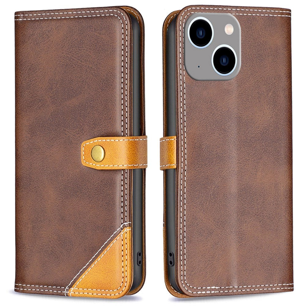 iPhone 14 Plus Soft Leather Wallet Case - Brown