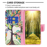 iPhone 14 Plus Leather Wallet Case & Print - Colorful Tree