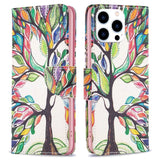 iPhone 14 Pro Leather Wallet Case & Print - Colorful Tree