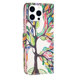 iPhone 14 Pro Leather Wallet Case & Print - Colorful Tree