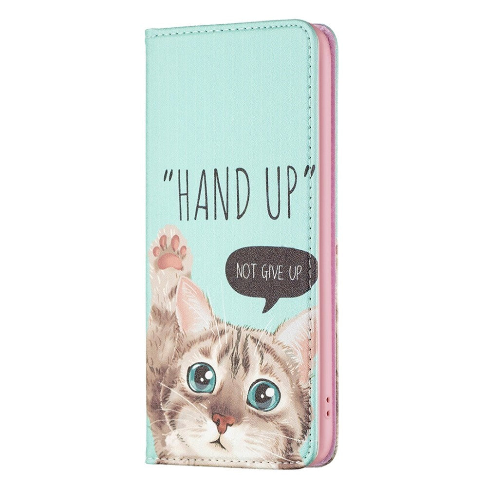 iPhone 14 Pro Leather Wallet Case & Stand Mode - Cat