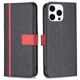 iPhone 14 Pro Matte Leather Wallet Case & Magnetic Lock - Black