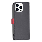 iPhone 14 Pro Matte Leather Wallet Case & Magnetic Lock - Black