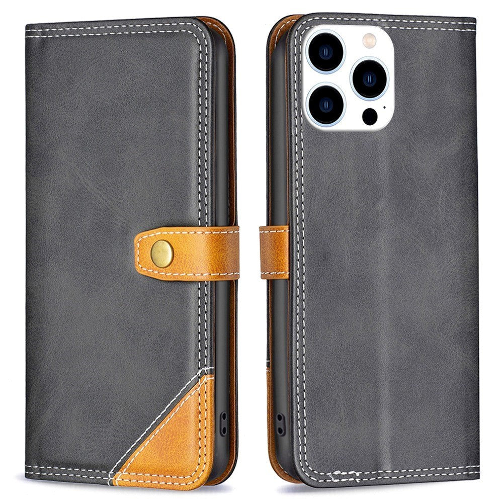 iPhone 14 Pro Soft Leather Wallet Case - Black