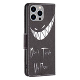 iPhone 14 Pro Max Leather Wallet Case - "Don't Touch My Phone"