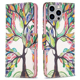 iPhone 14 Pro Max Leather Wallet Case & Print - Colorful Tree