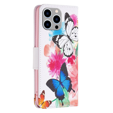 iPhone 14 Pro Max Leather Wallet Case - Butterflies