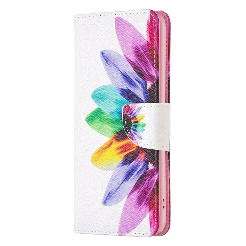 iPhone 14 Pro Max Leather Wallet Case & Print - Coloured Flower