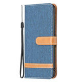 iPhone 14 Pro Max Leather Flip Case - Navy Blue