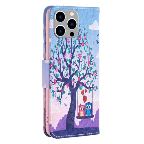 iPhone 14 Pro Leather Wallet Case - Two Owls