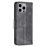 iPhone 14 Pro Max Faux Leather Wallet Case & Strap - Black