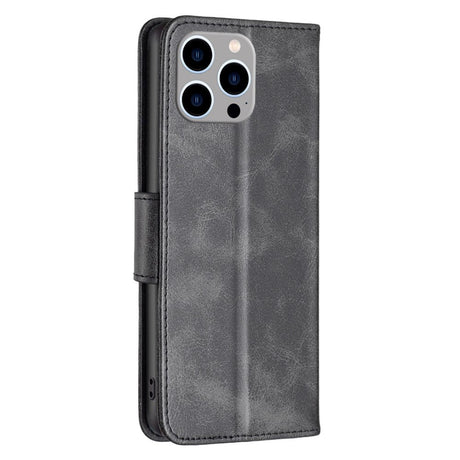 iPhone 14 Pro Max Faux Leather Wallet Case & Strap - Black