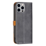 iPhone 14 Pro Max Binfen Soft Leather Wallet Case - Black