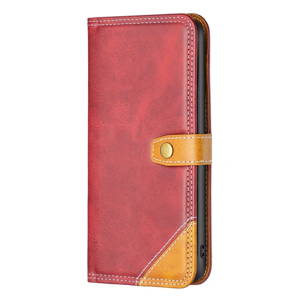 iPhone 14 Pro Max Binfen Soft Leather Wallet Case - Red