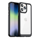 iPhone 14 Pro Hybrid Plastic Case - Transparent / Black