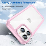 iPhone 14 Pro Hybrid Plastic Case - Transparent / Pink