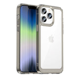 iPhone 14 Pro Hybrid Plastic Case - Transparent Grey