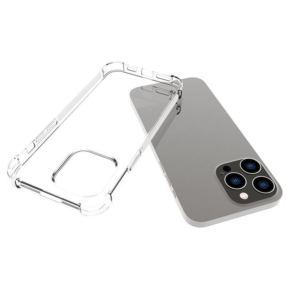 iPhone 14 Pro Max Shockproof Flexible Plastic Case - Transparent