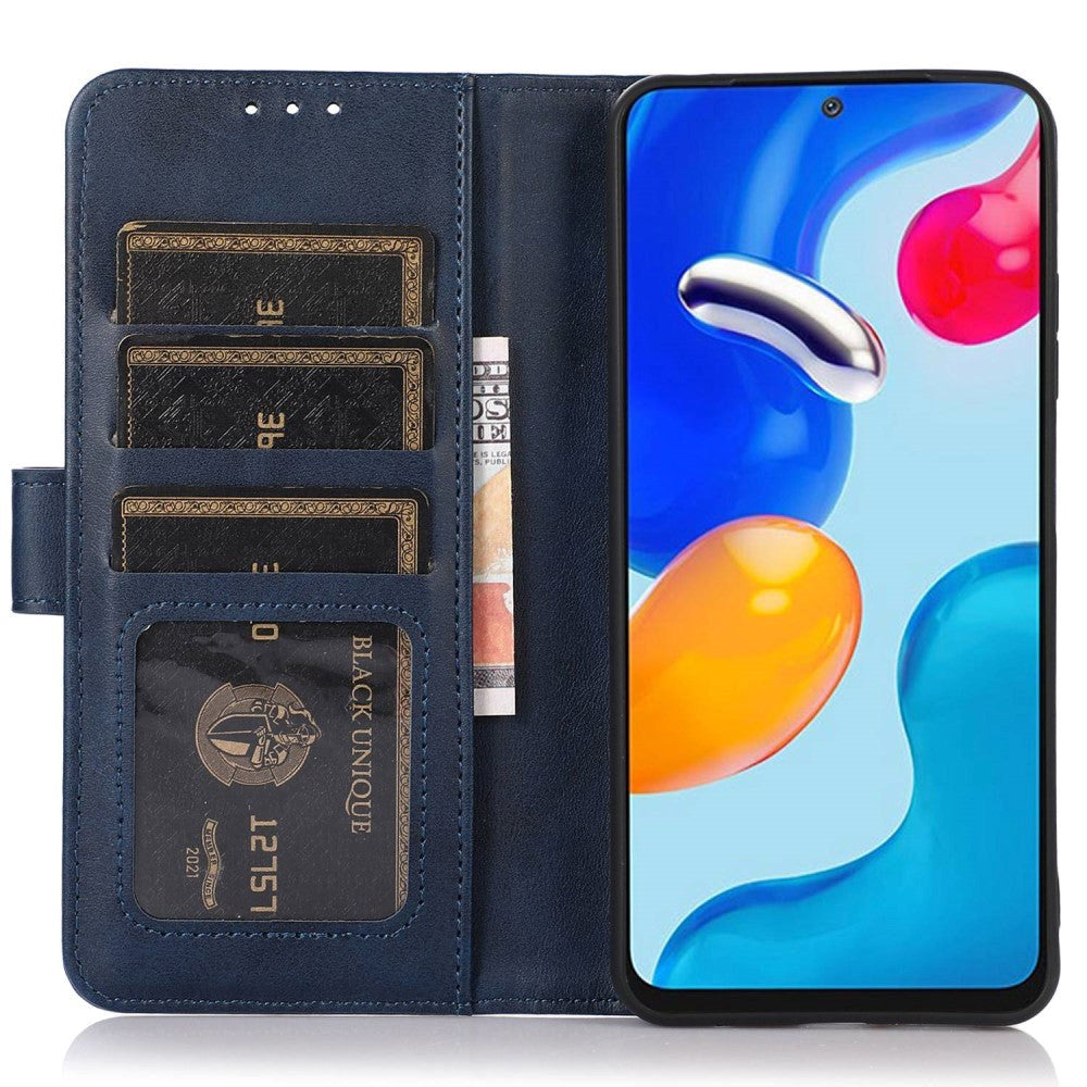 iPhone 14 Plus Leather Wallet Case - Blue