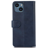 iPhone 14 Leather Wallet Case - Blue