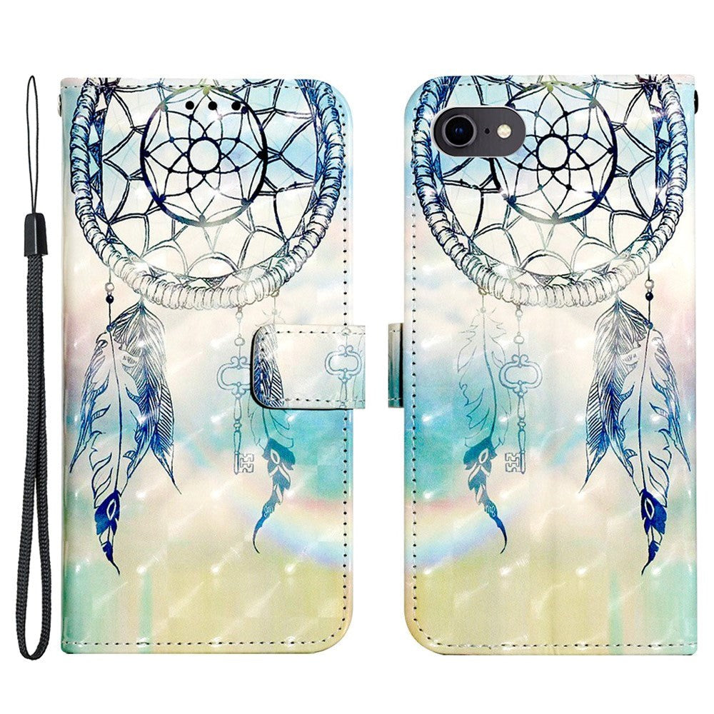 iPhone SE (2022 / 2020) / 8 / 7 Artificial Leather Flip Case with Strap & Purse - Dream Catcher