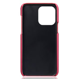 iPhone 14 Pro Max Leather Coated Plastic Case - Pink