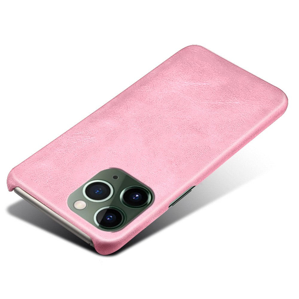 iPhone 14 Pro Leather Coated Plastic Case - Rose Gold