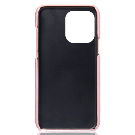 iPhone 14 Pro Leather Coated Plastic Case - Rose Gold