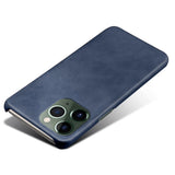 iPhone 14 Pro Leather Coated Plastic Case - Blue