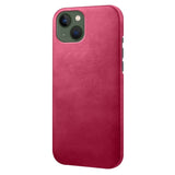 iPhone 14 Plus Leather Coated Plastic Case - Pink