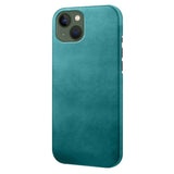 iPhone 14 Plus Leather Coated Plastic Case - Green