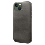 iPhone 14 Leather Coated Plastic Case - Black